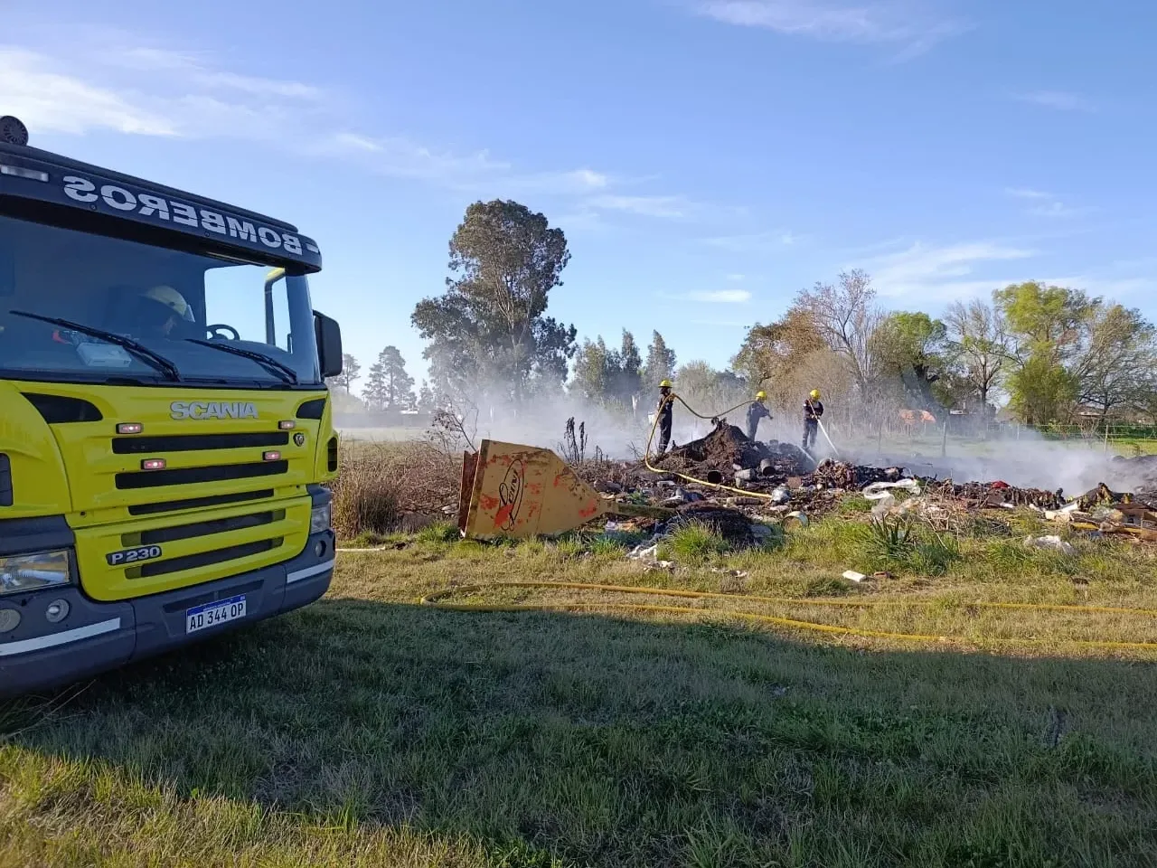 Intervención por incendio en Venado Tuerto