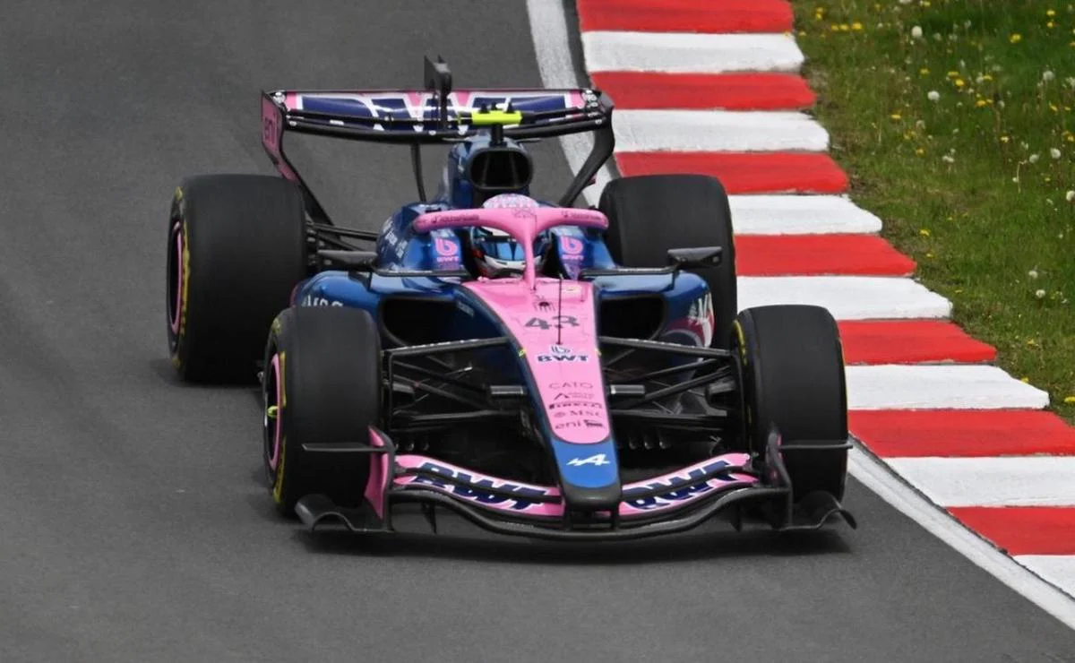 El Alpine de Franco Colapinto durante la actividad del Gran Premio de España