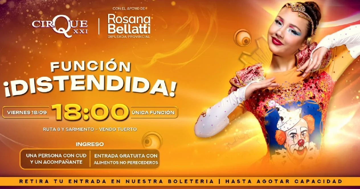 Presentación de la función inclusiva de Cirque XXI en Venado Tuerto