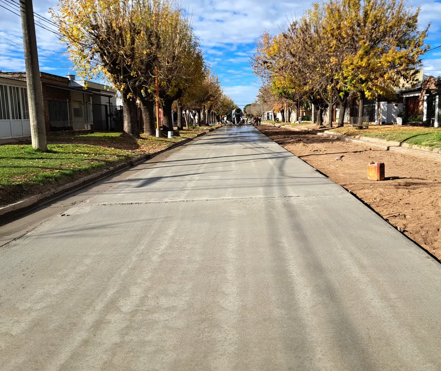 Imagen de pavimentación difundida junto al aviso. Foto: Municipalidad de Villa Cañás.