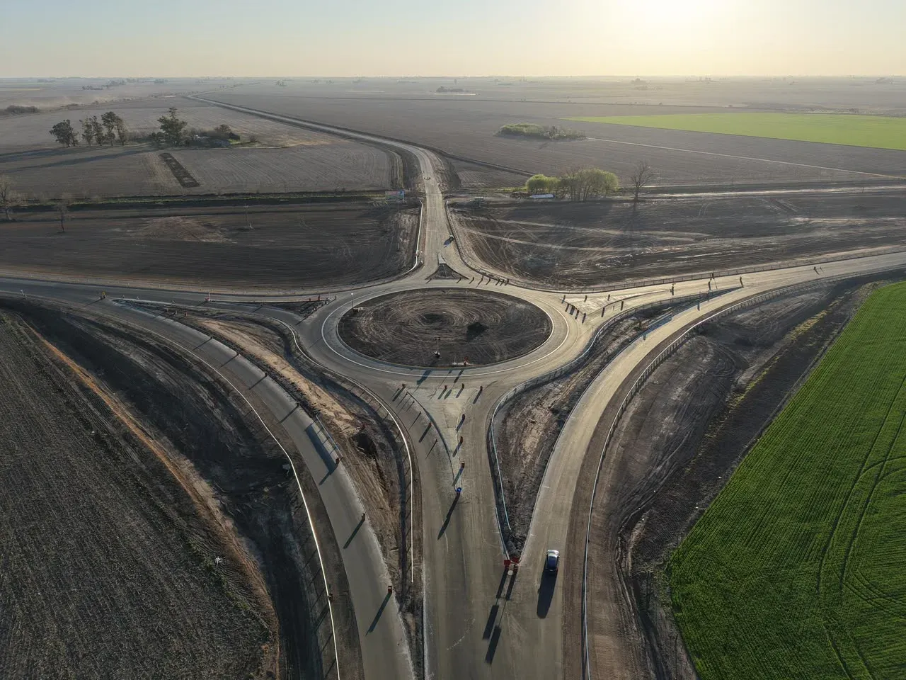 Obras de la Ruta Provincial 96 entre Miguel Torres y Chovet
